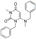 1-BENZYL-6-[BENZYL(METHYL)AMINO]-3-METHYLPYRIMIDINE-2,4(1H,3H)-DIONE 结构式