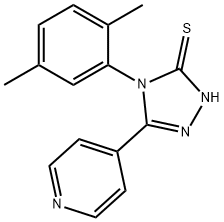 4-(2,5-DIMETHYL-PHENYL)-5-PYRIDIN-4-YL-4H-[1,2,4]TRIAZOLE-3-THIOL 结构式