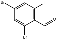 2,4-二溴-6-氟苯甲醛 结构式