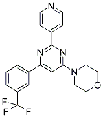 4-(2-PYRIDIN-4-YL-6-[3-(TRIFLUOROMETHYL)PHENYL]PYRIMIDIN-4-YL)MORPHOLINE 结构式