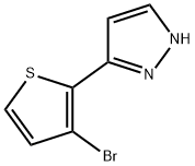 5-(3-BROMO-2-THIENYL)-1H-PYRAZOLE 结构式