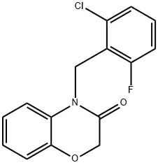 4-(2-CHLORO-6-FLUOROBENZYL)-2H-1,4-BENZOXAZIN-3(4H)-ONE 结构式
