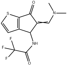 N-(5-[(Z)-(DIMETHYLAMINO)METHYLIDENE]-6-OXO-4,6-DIHYDRO-5H-CYCLOPENTA[B]THIOPHEN-4-YL)-2,2,2-TRIFLUOROACETAMIDE 结构式