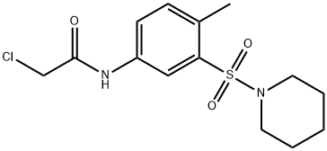 2-CHLORO-N-[4-METHYL-3-(PIPERIDINE-1-SULFONYL)-PHENYL]-ACETAMIDE 结构式