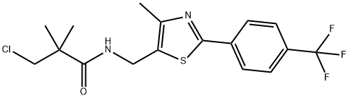 3-CHLORO-2,2-DIMETHYL-N-((4-METHYL-2-[4-(TRIFLUOROMETHYL)PHENYL]-1,3-THIAZOL-5-YL)METHYL)PROPANAMIDE 结构式