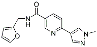 N-(2-FURYLMETHYL)-6-(1-METHYL-1H-PYRAZOL-4-YL)NICOTINAMIDE 结构式
