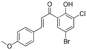 3'-BROMO-5'-CHLORO-2'-HYDROXY-4-METHOXYCHALCONE 结构式