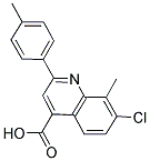 7-氯-8-甲基-2-(4-甲基苯基)-喹啉-4-羧酸 结构式