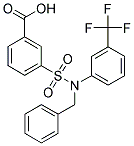 3-[BENZYL-(3-TRIFLUOROMETHYL-PHENYL)-SULFAMOYL]-BENZOIC ACID 结构式