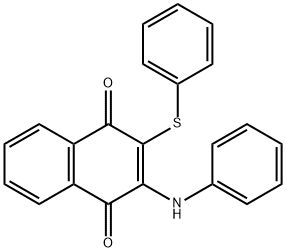 2-ANILINO-3-(PHENYLSULFANYL)NAPHTHOQUINONE 结构式