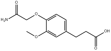 3-(4-CARBAMOYLMETHOXY-3-METHOXY-PHENYL)-PROPIONIC ACID 结构式