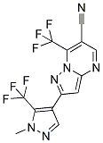 2-[1-METHYL-5-(TRIFLUOROMETHYL)-1H-PYRAZOL-4-YL]-7-(TRIFLUOROMETHYL)PYRAZOLO[1,5-A]PYRIMIDINE-6-CARBONITRILE 结构式