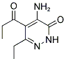 4-AMINO-6-ETHYL-5-PROPIONYL-2H-PYRIDAZIN-3-ONE 结构式