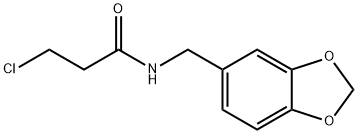 N-(1,3-BENZODIOXOL-5-YLMETHYL)-3-CHLOROPROPANAMIDE 结构式