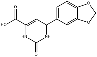 6-(1,3-苯并二恶-5-基)-2-羰基-1,2,3,6-四氢-4-嘧啶羧酸 结构式