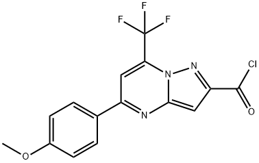 5-(4-METHOXY-PHENYL)-7-TRIFLUOROMETHYL-PYRAZOLO-[1,5-A]PYRIMIDINE-2-CARBONYL CHLORIDE 结构式