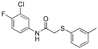 N-(3-CHLORO-4-FLUOROPHENYL)-2-[(3-METHYLPHENYL)SULFANYL]ACETAMIDE 结构式