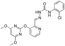 N-[1-AZA-2-[3-[(4,6-DIMETHOXYPYRIMIDIN-2-YL)OXY]PYRIDIN-2-YL]ETHENYL]-N'-(2-CHLOROPHENYL)UREA 结构式