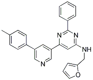 FURAN-2-YLMETHYL-[2-PHENYL-6-(5-P-TOLYL-PYRIDIN-3-YL)-PYRIMIDIN-4-YL]-AMINE 结构式