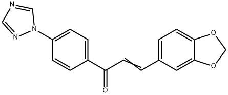 (E)-3-(1,3-BENZODIOXOL-5-YL)-1-[4-(1H-1,2,4-TRIAZOL-1-YL)PHENYL]-2-PROPEN-1-ONE 结构式