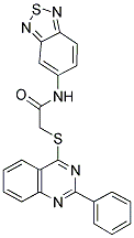 N-(2,1,3-BENZOTHIADIAZOL-5-YL)-2-[(2-PHENYLQUINAZOLIN-4-YL)THIO]ACETAMIDE 结构式