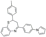 2-(4-Methylphenyl)-4-[4-(1H-pyrrol-1-yl)phenyl]-2,3-dihydro-1,5-benzothiazepine 结构式