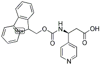 (S)-3-(9H-FLUOREN-9-YLMETHOXYCARBONYLAMINO)-3-PYRIDIN-4-YL-PROPIONIC ACID 结构式