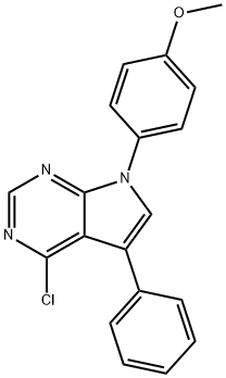 4-CHLORO-7-(4-METHOXYPHENYL)-5-PHENYL-7H-PYRROLO[2,3-D]PYRIMIDINE 结构式