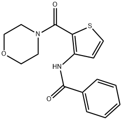 N-[2-(MORPHOLINOCARBONYL)-3-THIENYL]BENZENECARBOXAMIDE 结构式