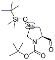 4(R)-T-BUTYLDIMETHYLSILYLOXY-N-BOC-2(S)PROLINALDEHYDE 结构式