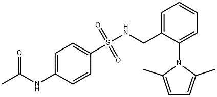 N-[4-(([2-(2,5-DIMETHYL-1H-PYRROL-1-YL)BENZYL]AMINO)SULFONYL)PHENYL]ACETAMIDE 结构式