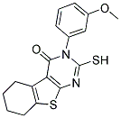 2-MERCAPTO-3-(3-METHOXY-PHENYL)-5,6,7,8-TETRAHYDRO-3H-BENZO[4,5]THIENO[2,3-D]PYRIMIDIN-4-ONE 结构式