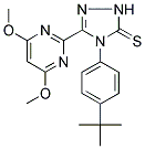4-(4-TERT-BUTYLPHENYL)-3-(4,6-DIMETHOXYPYRIMIDIN-2-YL)-(1H)-1,2,4-TRIAZOL-5-THIONE 结构式