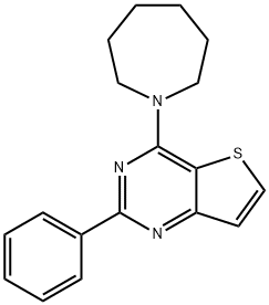 4-(1-Azepanyl)-2-phenylthieno[3,2-d]pyrimidine 结构式