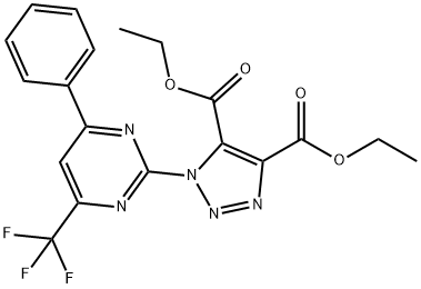 DIETHYL 1-[4-PHENYL-6-(TRIFLUOROMETHYL)-2-PYRIMIDINYL]-1H-1,2,3-TRIAZOLE-4,5-DICARBOXYLATE 结构式