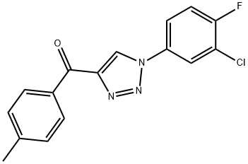 [1-(3-CHLORO-4-FLUOROPHENYL)-1H-1,2,3-TRIAZOL-4-YL](4-METHYLPHENYL)METHANONE 结构式