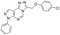 3-[(4-CHLOROPHENOXY)METHYL]-7-PHENYL-7H-PYRAZOLO[4,3-E][1,2,4]TRIAZOLO[4,3-C]PYRIMIDINE 结构式