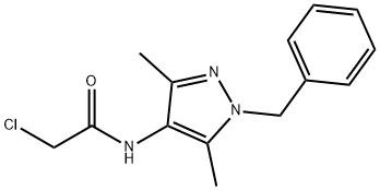 N-(1-苄基-3,5-二甲基-1H-吡唑-4-基)-2-氯乙酰胺 结构式