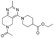 1-(6-ACETYL-2-METHYL-5,6,7,8-TETRAHYDRO-PYRIDO[4,3-D]PYRIMIDIN-4-YL)-PIPERIDINE-4-CARBOXYLIC ACID ETHYL ESTER 结构式