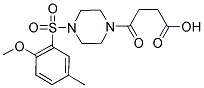 4-(4-[(2-Methoxy-5-methylphenyl)sulfonyl]piperazin-1-yl)-4-oxobutanoic acid 结构式