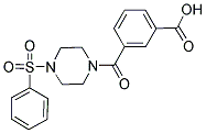 3-([4-(PHENYLSULFONYL)PIPERAZIN-1-YL]CARBONYL)BENZOIC ACID 结构式