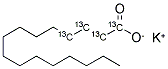 PALMITIC ACID-1,2,3,4-13C4, POTASSIUM SALT 结构式