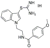 1-(2-[(4-METHOXYBENZOYL)AMINO]ETHYL)-1H-INDOL-3-YL IMIDOTHIOCARBAMATE HYDROIODIDE 结构式