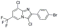 2-(4-BROMOPHENYL)-3,8-DICHLORO-6-(TRIFLUOROMETHYL)IMIDAZO[1,2-A]PYRIDINE 结构式