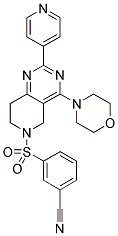 3-(4-MORPHOLIN-4-YL-2-PYRIDIN-4-YL-7,8-DIHYDRO-5H-PYRIDO[4,3-D]PYRIMIDINE-6-SULFONYL)-BENZONITRILE 结构式