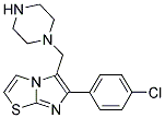 6-(4-CHLORO-PHENYL)-5-PIPERAZIN-1-YLMETHYL-IMIDAZO[2,1-B]THIAZOLE 结构式