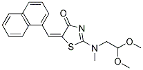 2-[(2,2-DIMETHOXYETHYL)(METHYL)AMINO]-5-[(E)-1-NAPHTHYLMETHYLIDENE]-1,3-THIAZOL-4(5H)-ONE 结构式