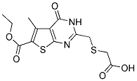 (([6-(ETHOXYCARBONYL)-5-METHYL-4-OXO-3,4-DIHYDROTHIENO[2,3-D]PYRIMIDIN-2-YL]METHYL)THIO)ACETIC ACID 结构式