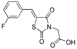 [5-(3-FLUORO-BENZYLIDENE)-2,4-DIOXO-THIAZOLIDIN-3-YL]-ACETIC ACID 结构式