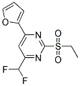 4-DIFLUOROMETHYL-2-ETHANESULFONYL-6-FURAN-2-YL-PYRIMIDINE 结构式